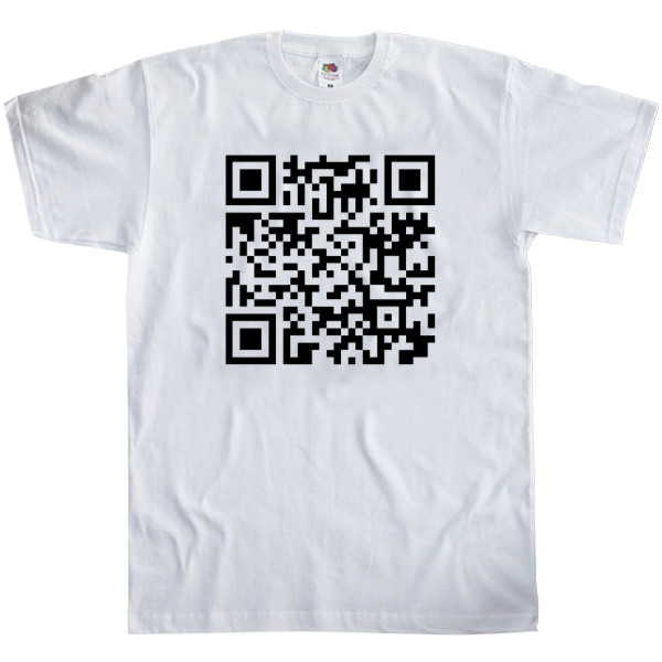 Футболка Классика Мужская Fruit of the loom - QR - код - Mfest