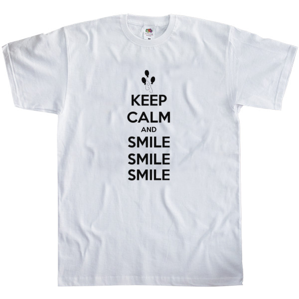 Футболка Класика Чоловіча Fruit of the loom - Keep calm and smile - Mfest