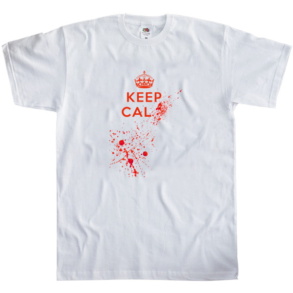 Футболка Класика Чоловіча Fruit of the loom - Keep calm blood - Mfest