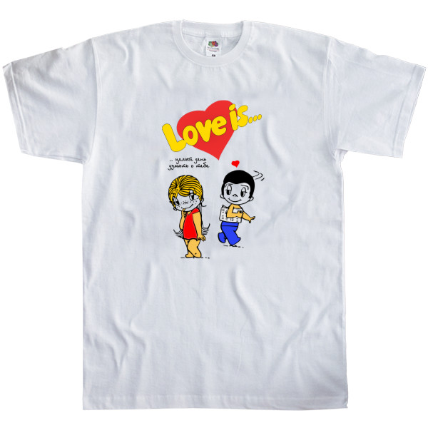 Men's T-Shirt Fruit of the loom - Love is Думать о тебе - Mfest