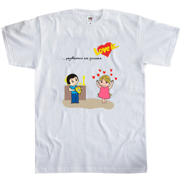 Men's T-Shirt Fruit of the loom - Love is радоваться его успехам - Mfest