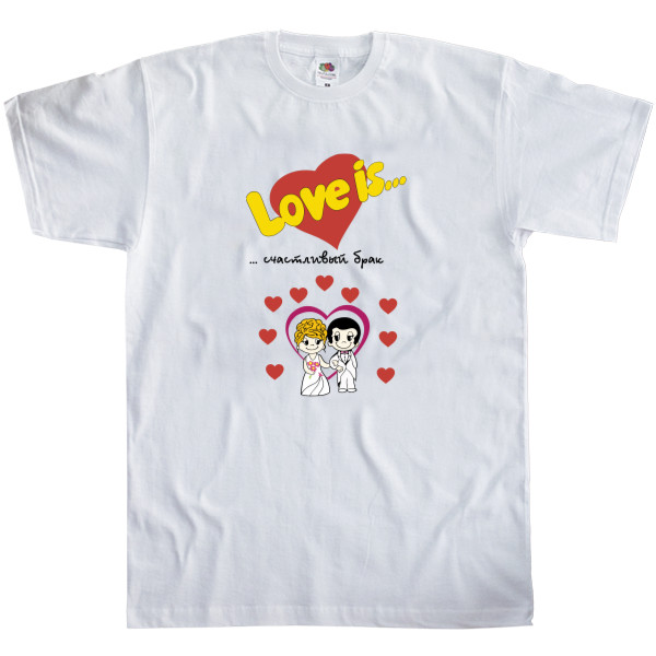 Men's T-Shirt Fruit of the loom - Love is счастливый брак - Mfest