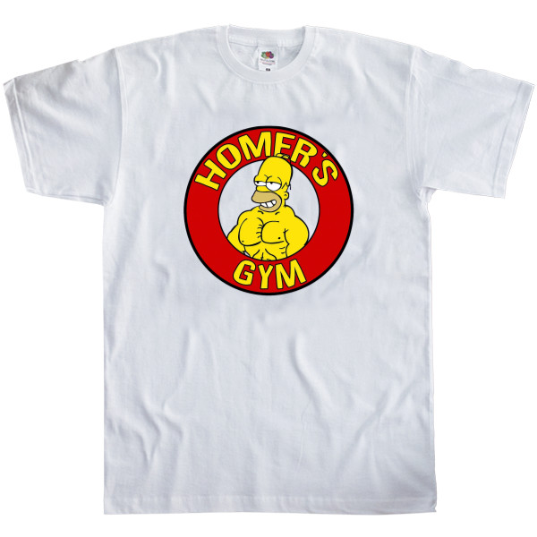 Футболка Класика Чоловіча Fruit of the loom - Homer Gym - Mfest