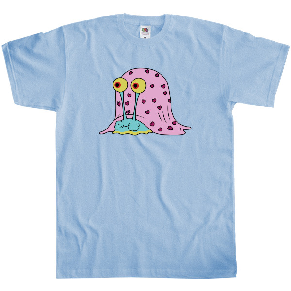 Men's T-Shirt Fruit of the loom - GARY THE SNAIL (EAT) / УЛИТКА ГЭРИ (КУШАЕТ) - Mfest