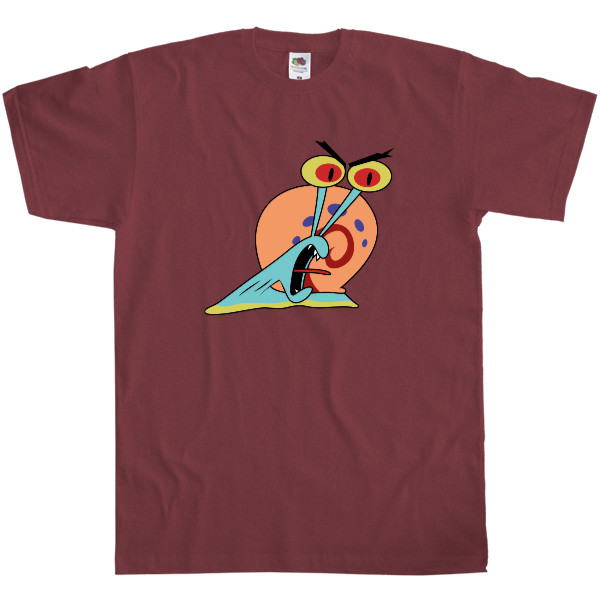 Men's T-Shirt Fruit of the loom - GARY THE SNAIL (SCREAM) / УЛИТКА ГЭРИ (КРИЧИТ) - Mfest