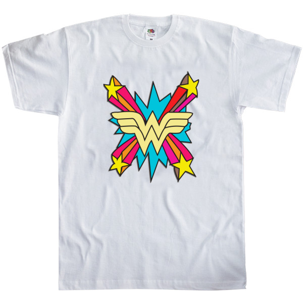 Men's T-Shirt Fruit of the loom - Wonder Woman лого 5 - Mfest