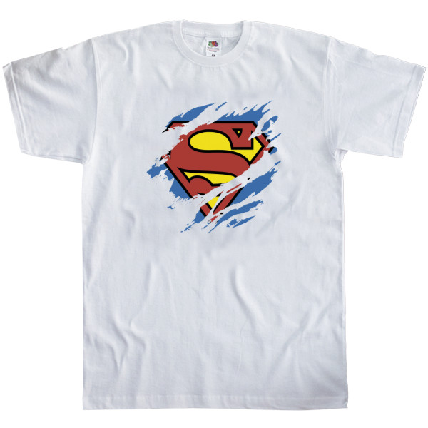 Men's T-Shirt Fruit of the loom - superman рванка - Mfest