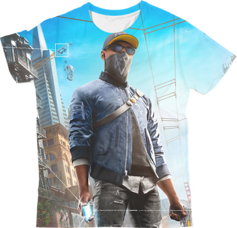 Man's T-shirt 3D - Watch Dogs 2 (1) - Mfest