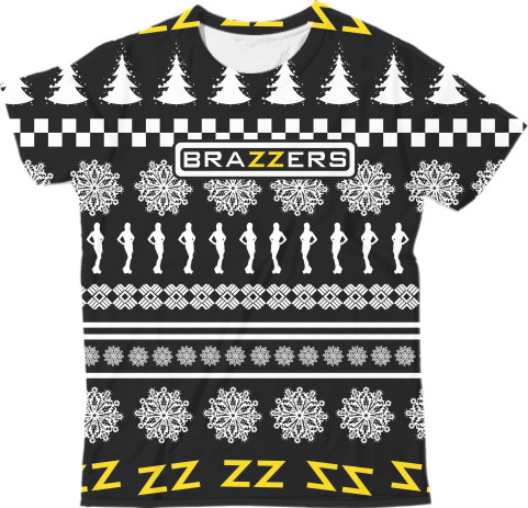 Man's T-shirt 3D - Новогодний Brazzers - Mfest