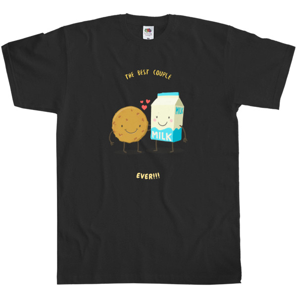 Men's T-Shirt Fruit of the loom - Лучшая пара, молоко и печенько - Mfest