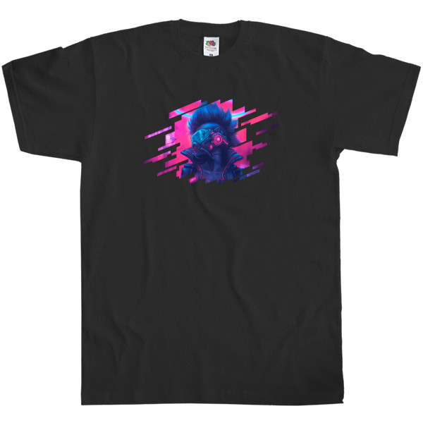 Men's T-Shirt Fruit of the loom - Cyberpunk 2077 Girl 3 - Mfest