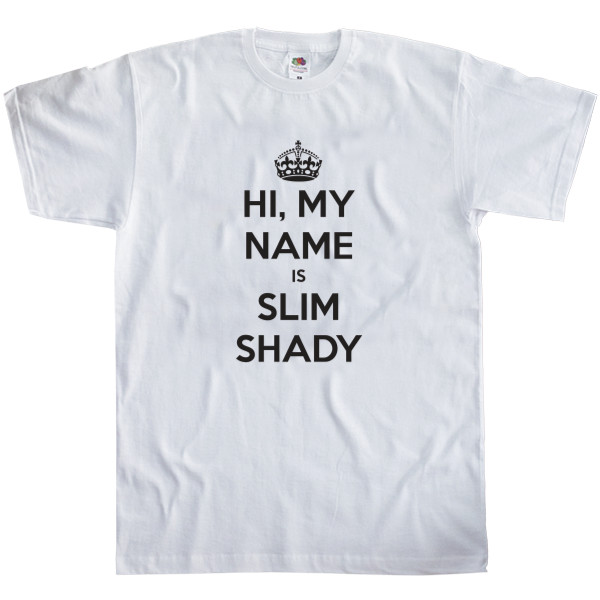 Футболка Класика Чоловіча Fruit of the loom - My name is Slim Shady - Mfest