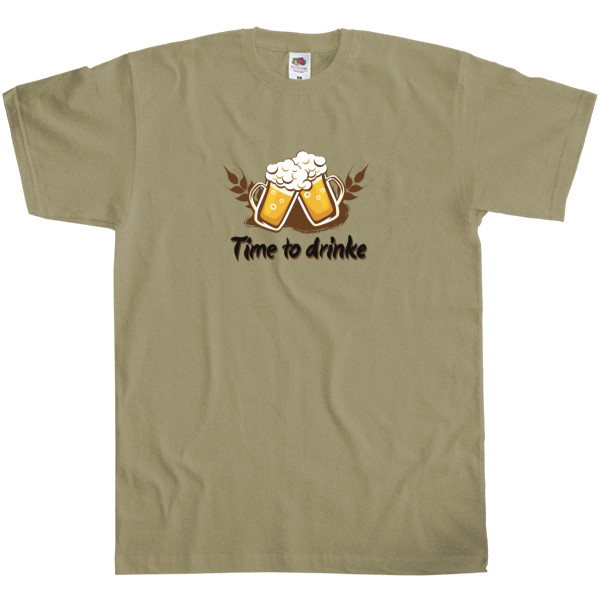 Футболка Класика Чоловіча Fruit of the loom - time to drink - Mfest