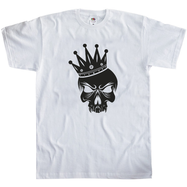 Men's T-Shirt Fruit of the loom - Череп корона короля - Mfest