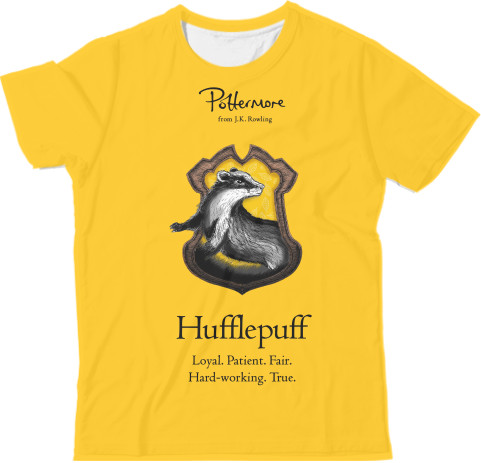 Футболка 3D Мужская - Hufflepuff - Mfest