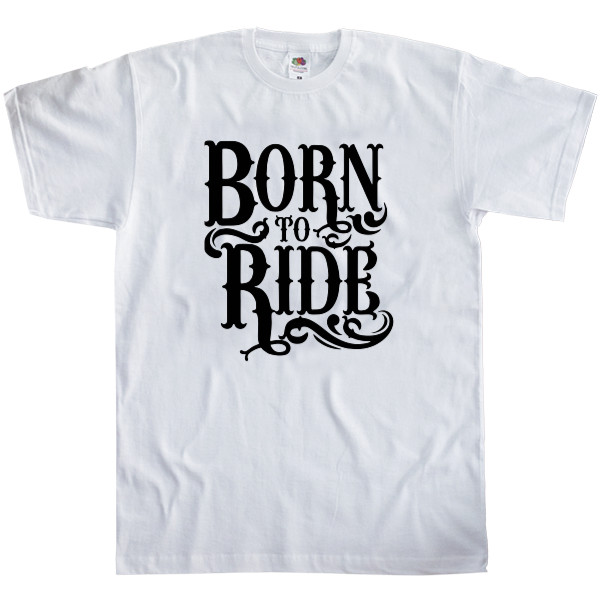 Мото - Men's T-Shirt Fruit of the loom - Born to ride - Mfest