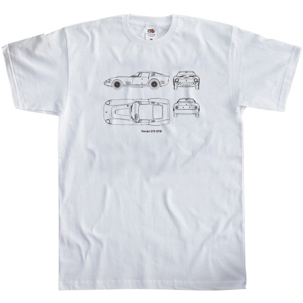 Men's T-Shirt Fruit of the loom - Ferrari 275 - Mfest