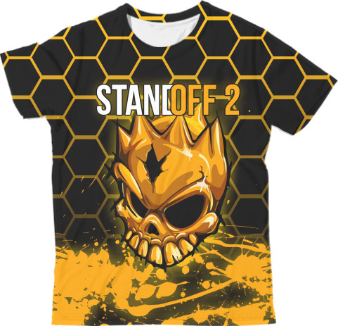 Man's T-shirt 3D - STANDOFF 2 [GOLD SKULL] 3 - Mfest