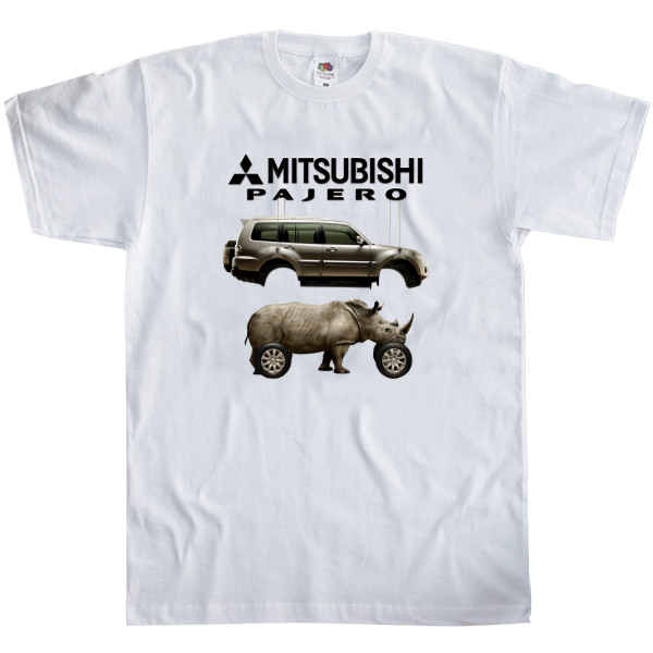 Футболка Классика Мужская Fruit of the loom - Mitsubishi - Logo - Pajero - 1 - Mfest