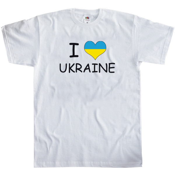 Men's T-Shirt Fruit of the loom - I love ukraine - Mfest