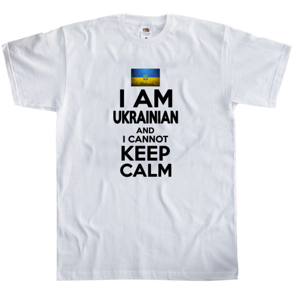 Футболка Класика Чоловіча Fruit of the loom - Keep calm and I cannot - Mfest