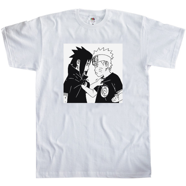 Men's T-Shirt Fruit of the loom - NARUTO VS SASUKE (MANGA 1) - Mfest